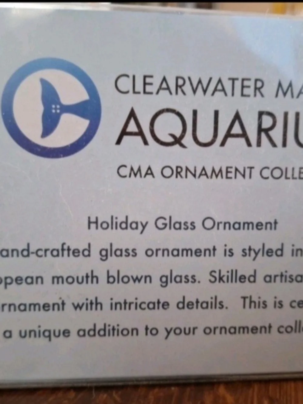 Clearwater Aquarium Glass Dolphin Ornament Kurt Adler